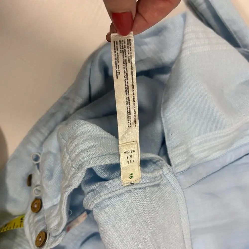 Free People Light Blue Romper (back is even cuter than the front) Small V0427